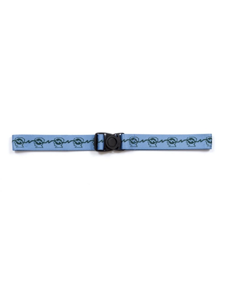 Light Blue Brain Dead Running Head Woven Belt | USA FSCW53702