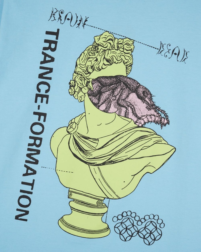 Light Blue Brain Dead Trance Formation T-Shirt | USA ZCLX23976