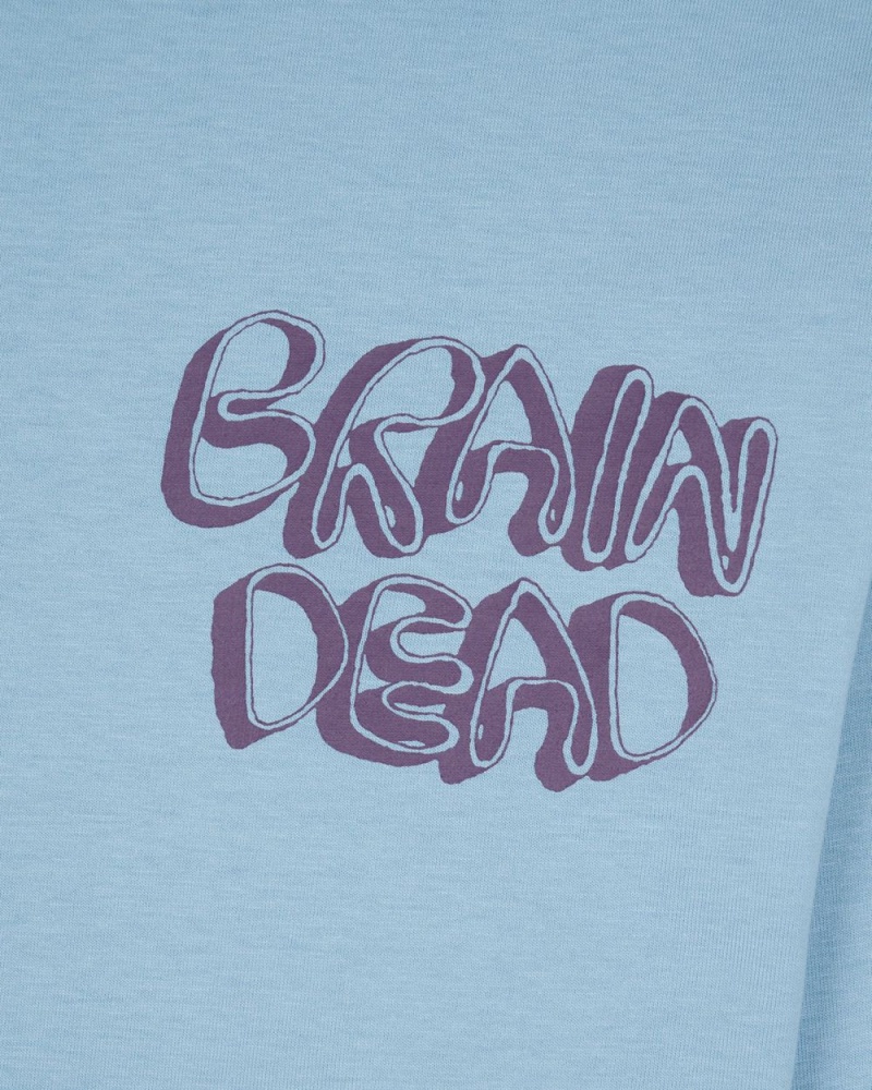 Light Blue Brain Dead Wine Chomper Long Sleeve T-Shirt | USA UXOQ72903