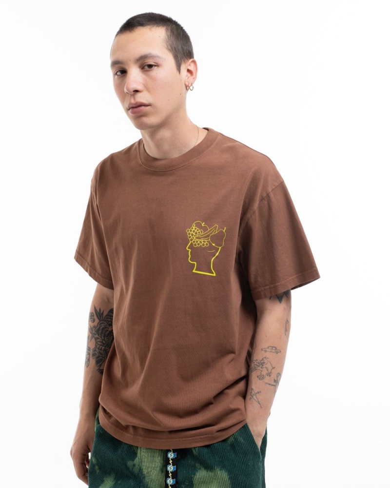 Light Brown Brain Dead Fruitful Companion T-Shirt | USA TNJL09258