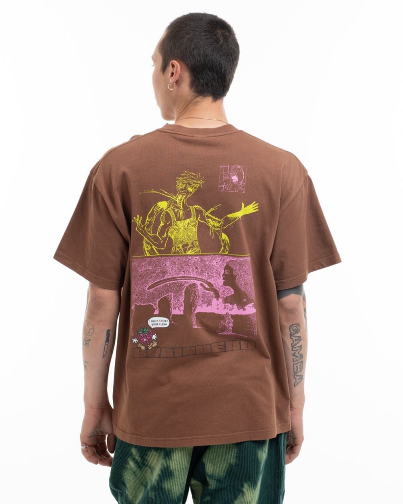 Light Brown Brain Dead Fruitful Companion T-Shirt | USA TNJL09258