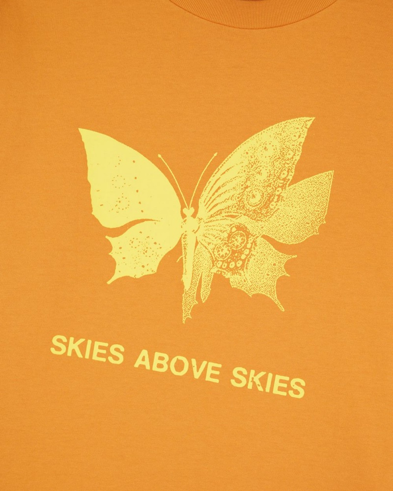 Light Brown Brain Dead Skies Above Skies Long Sleeve T-Shirt | USA CTHQ41753