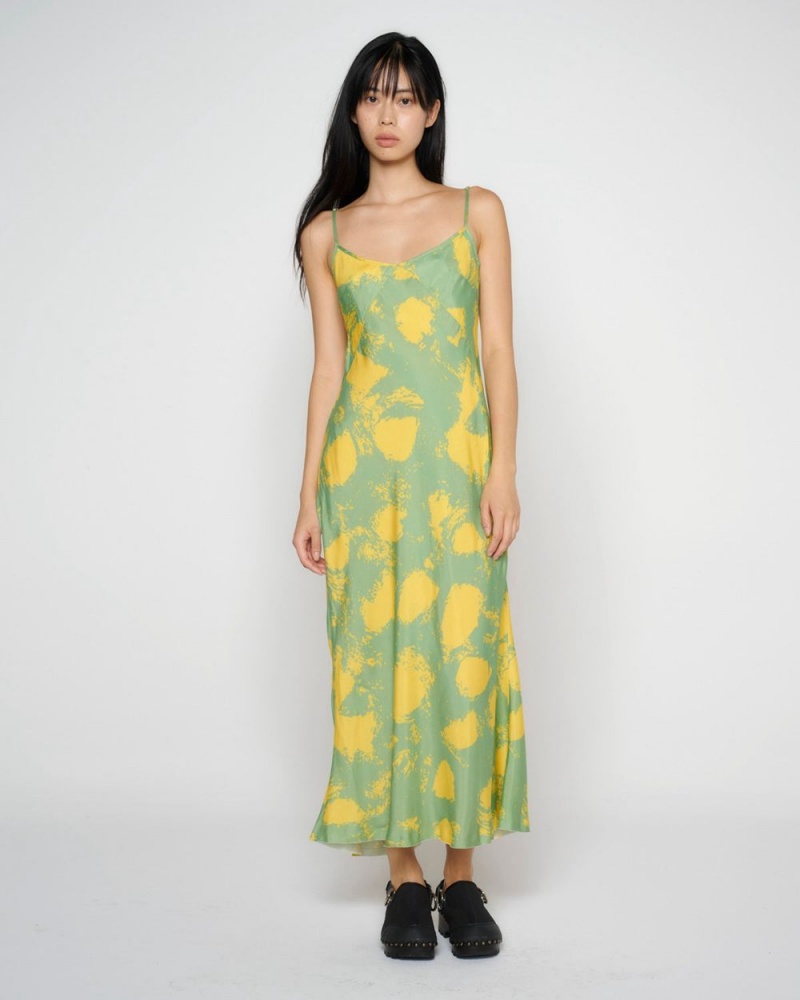 Light Green Brain Dead Dot Slip Dress | USA FERC10537