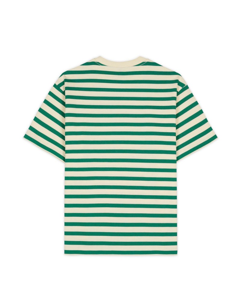 Light Green Brain Dead Organic Striped T-Shirt | USA KLZM37056