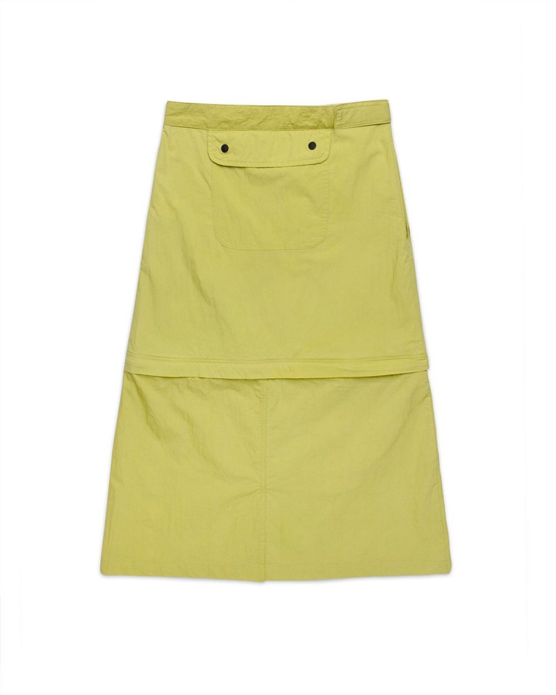 Light Green Brain Dead Washed Out Convertible Skirt | USA LNMS60579