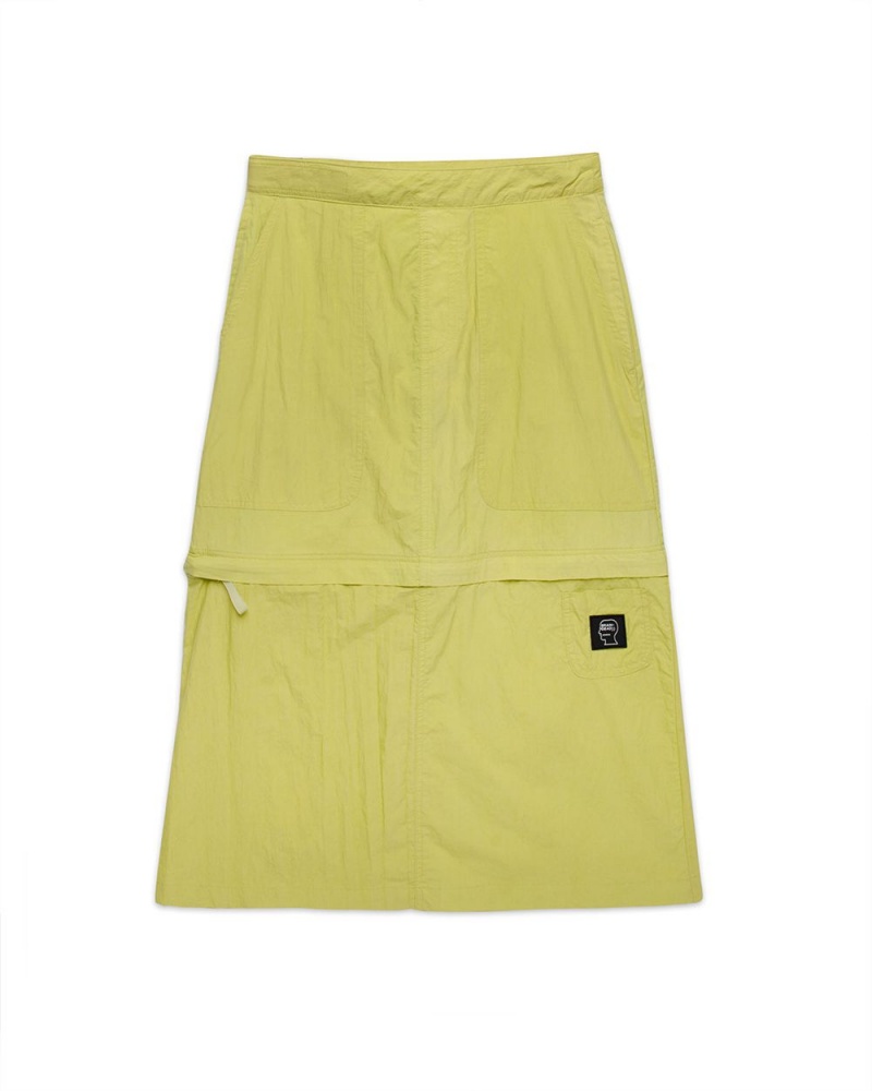 Light Green Brain Dead Washed Out Convertible Skirt | USA LNMS60579