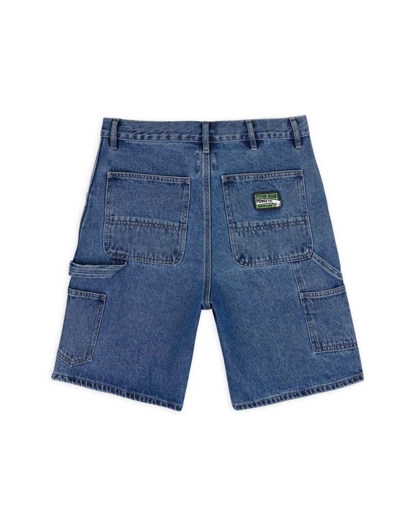 Light Indigo Brain Dead Washed Hard/Softwear Carpenter Shorts | USA EWKL42798