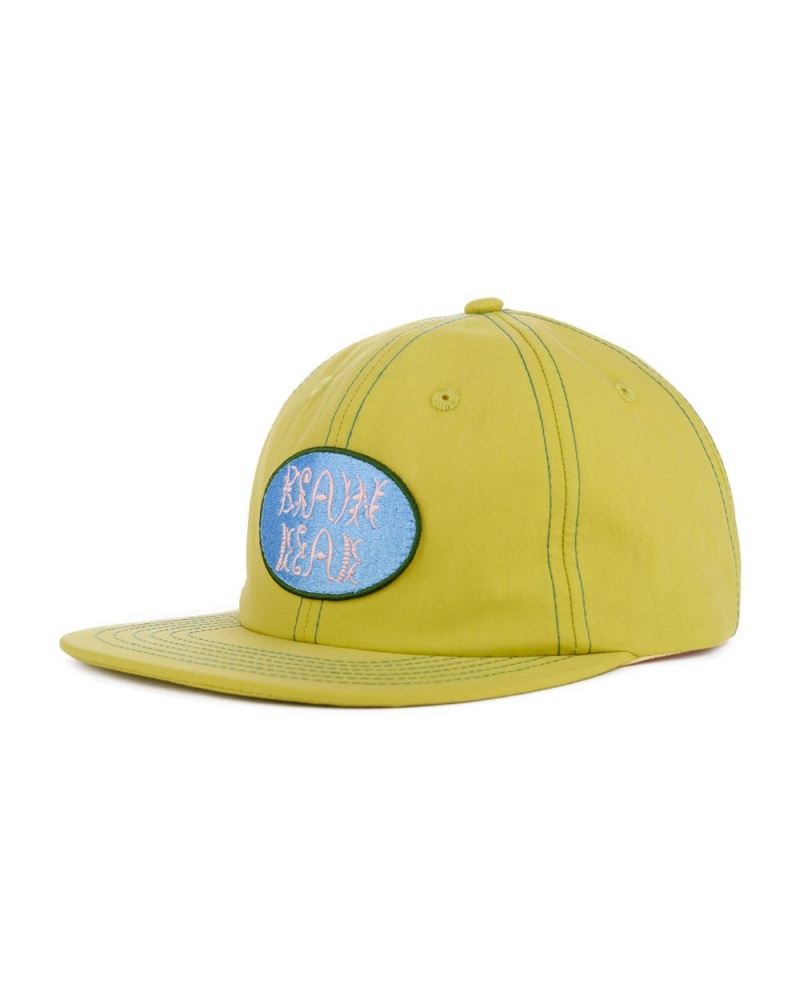 Mustard Brain Dead Bugs Lyfe 6 Panel Cap | USA MESC41296