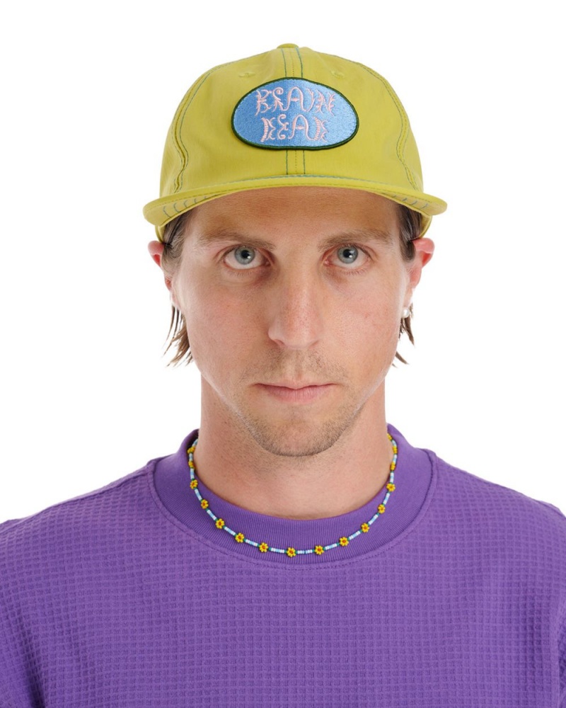 Mustard Brain Dead Bugs Lyfe 6 Panel Cap | USA MESC41296