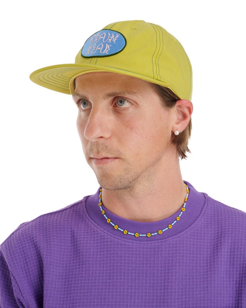 Mustard Brain Dead Bugs Lyfe 6 Panel Cap | USA MESC41296