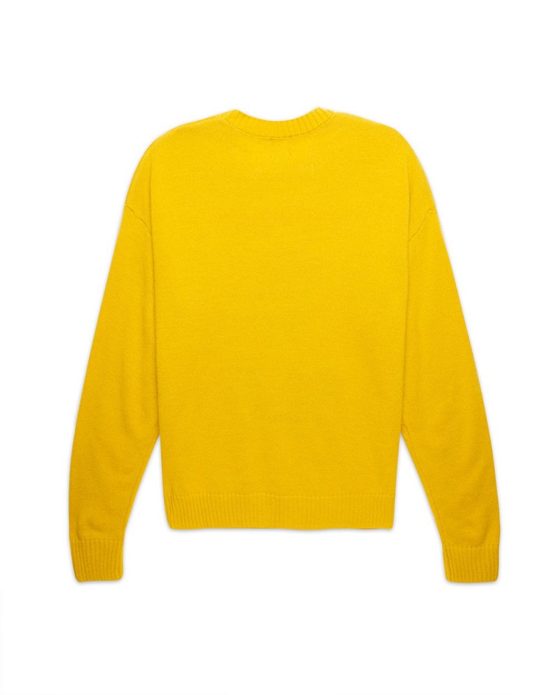 Mustard Brain Dead Slingshot Knit Sweater | USA MZVO92751