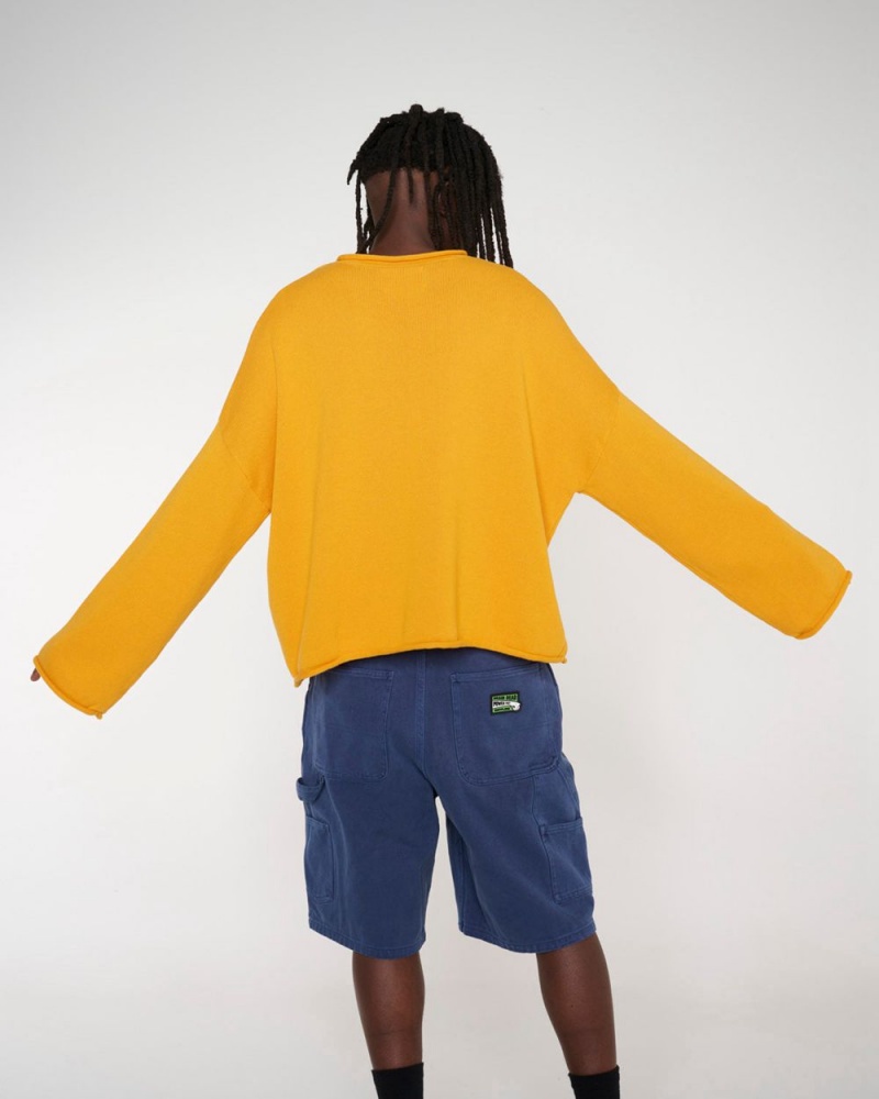 Mustard Brain Dead Tough Luck Oversized Boxy Sweater | USA ZMGD60834