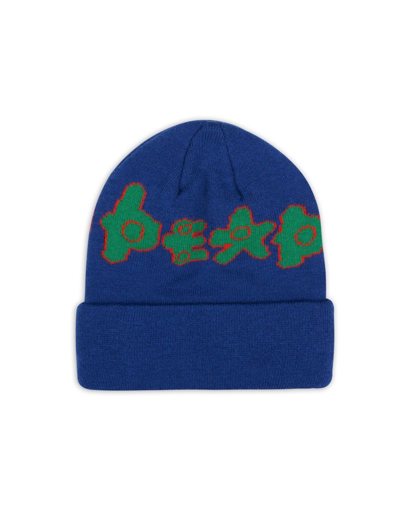 Navy Brain Dead Amoeba Wool Beanie | USA NOBR25387