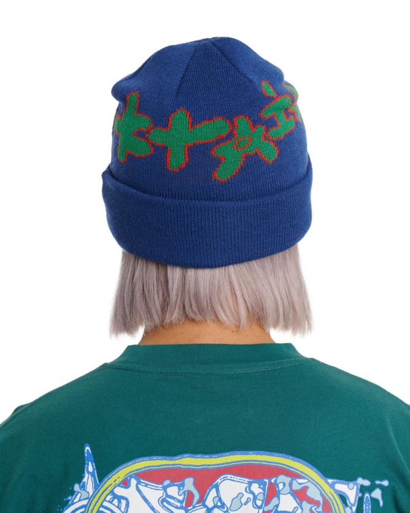 Navy Brain Dead Amoeba Wool Beanie | USA NOBR25387