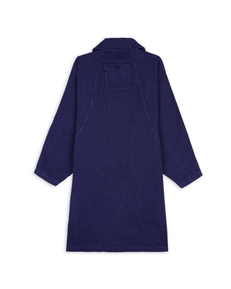 Navy Brain Dead Apron Coat Jacket | USA ZCWU50284