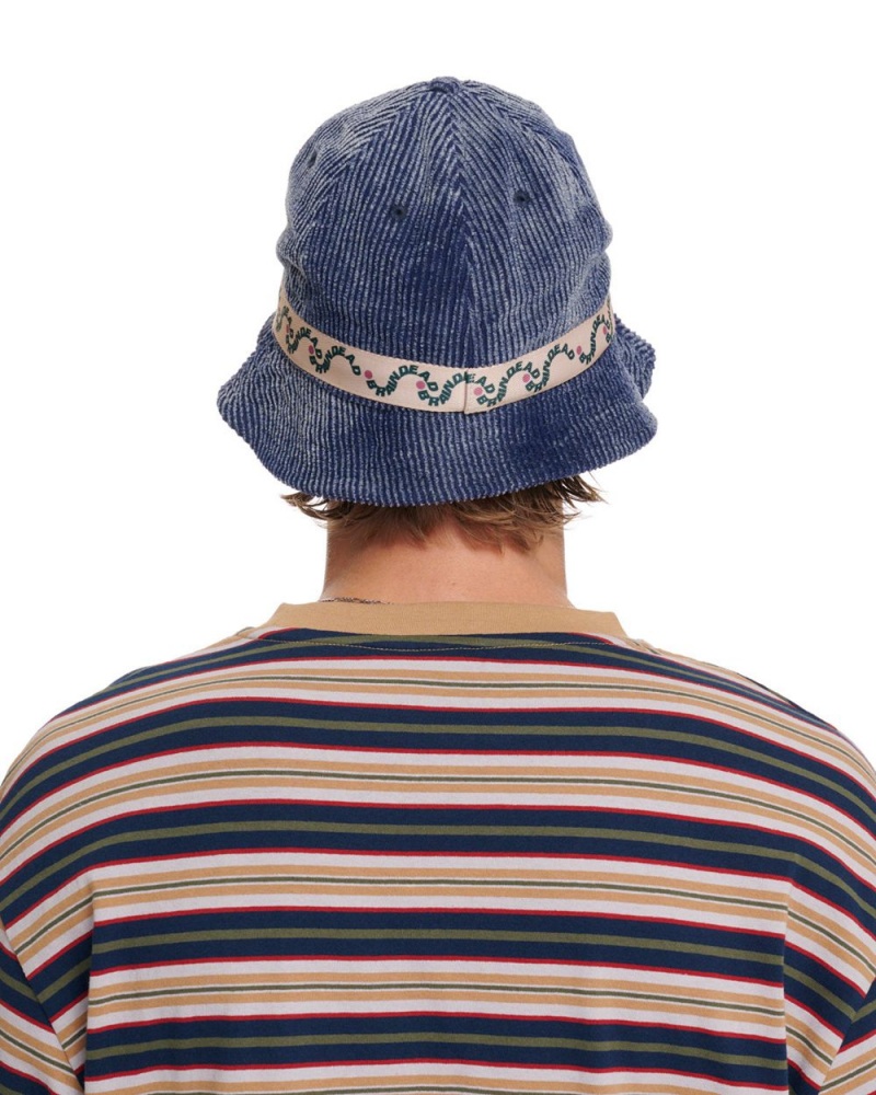 Navy Brain Dead Bd Wave Bell Bucket Hat | USA PMZB52910