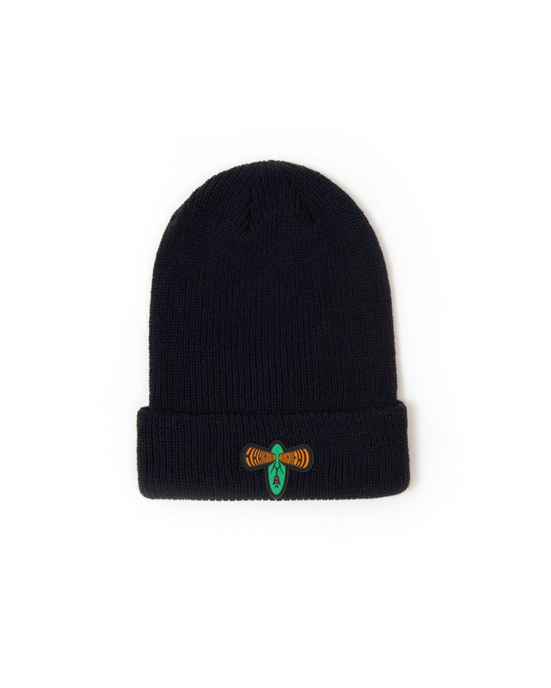 Navy Brain Dead Brain Eyes Beanie | USA PWVU81529