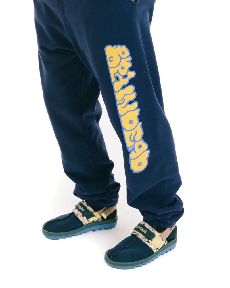 Navy Brain Dead Bubble Sweat Pant | USA YVMI62917