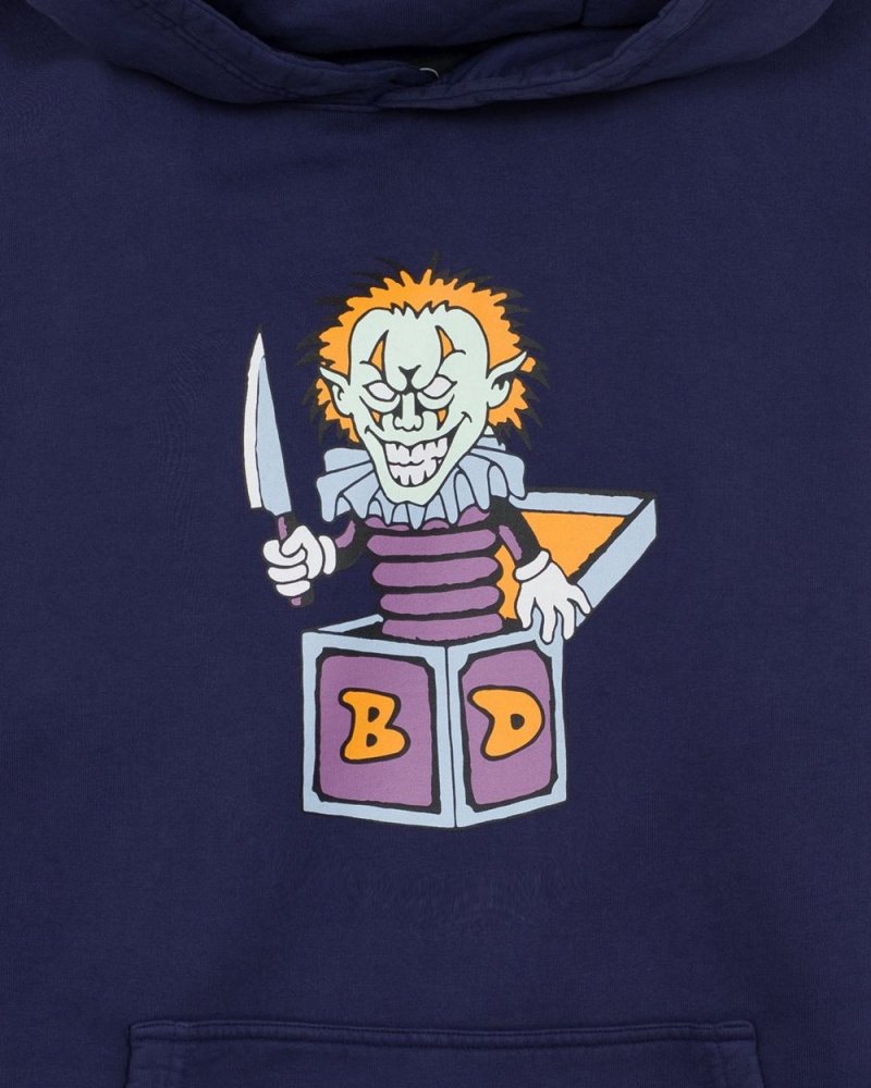 Navy Brain Dead Clownin' Hoodie | USA MJHK89234