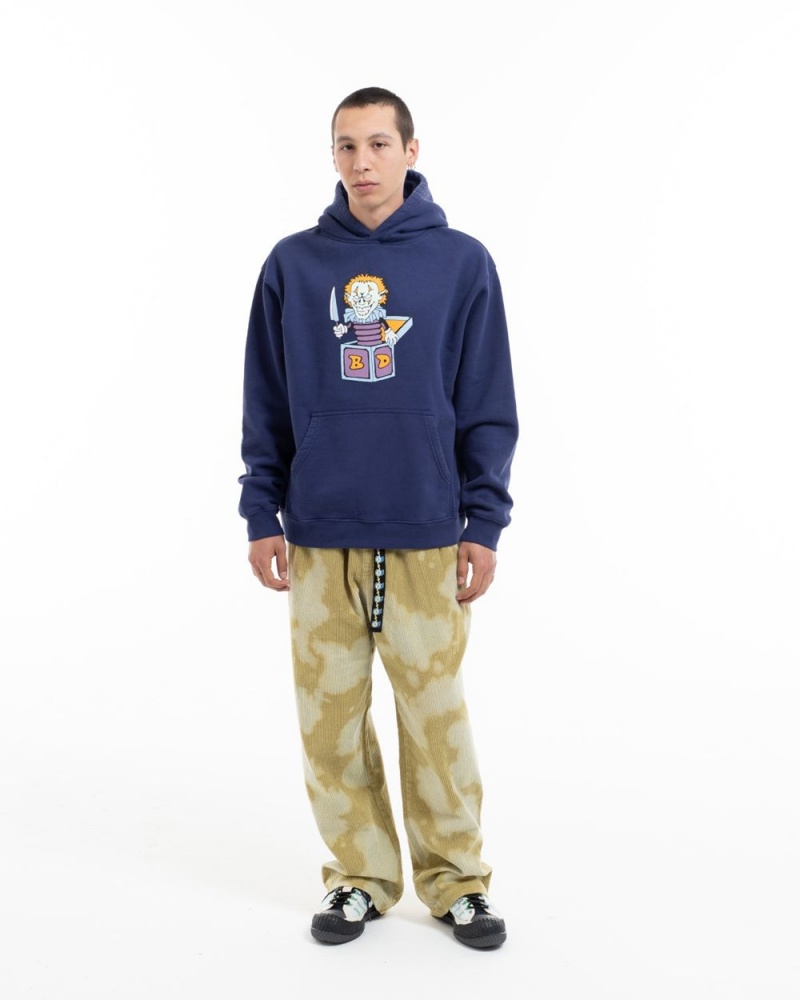 Navy Brain Dead Clownin' Hoodie | USA MJHK89234