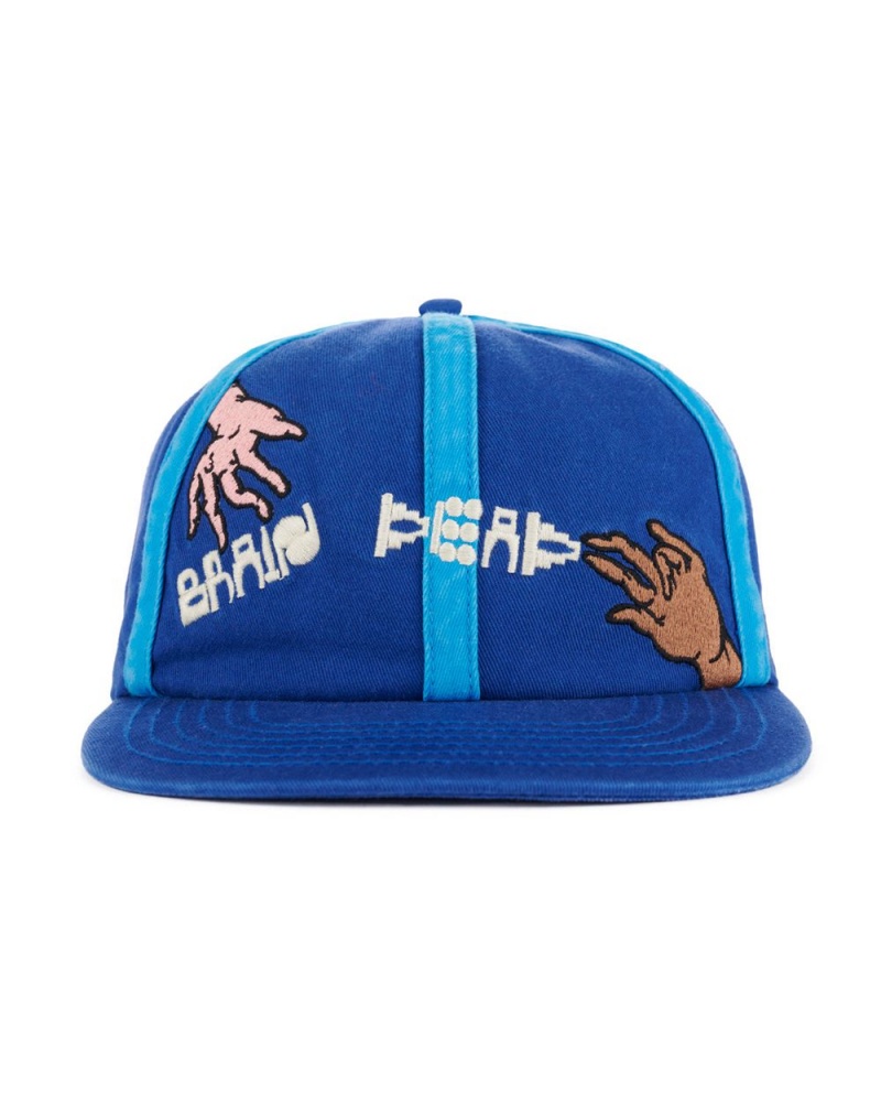 Navy Brain Dead Connection 6 Panel Twill Hat | USA CNSX01392