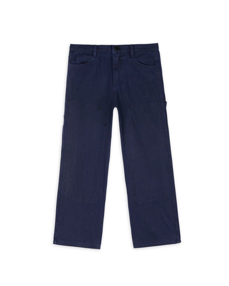 Navy Brain Dead Double Knee Utility Pant | USA TYNU82649