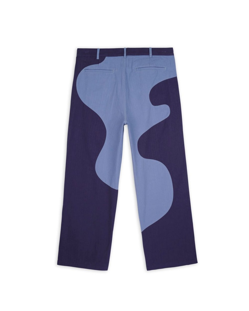 Navy Brain Dead Goop Herringbone Pant | USA RUJA84097