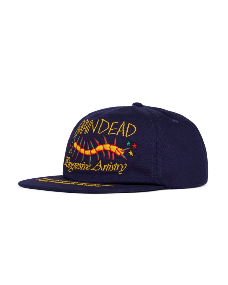 Navy Brain Dead Last Dance 5 Panel Hat | USA EOBQ21358