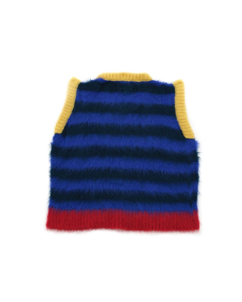 Navy Brain Dead Lulu Knit Sweater Vest | USA VTEY30541