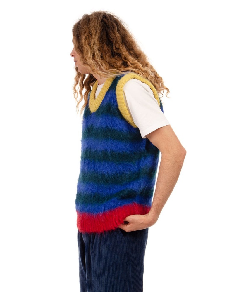 Navy Brain Dead Lulu Knit Sweater Vest | USA VTEY30541