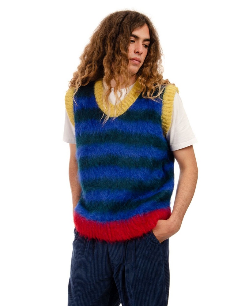 Navy Brain Dead Lulu Knit Sweater Vest | USA VTEY30541