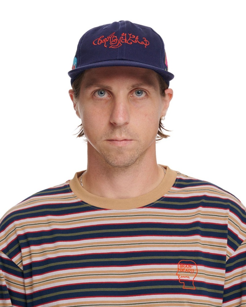 Navy Brain Dead River 6 Panel Cap | USA UGLY08743