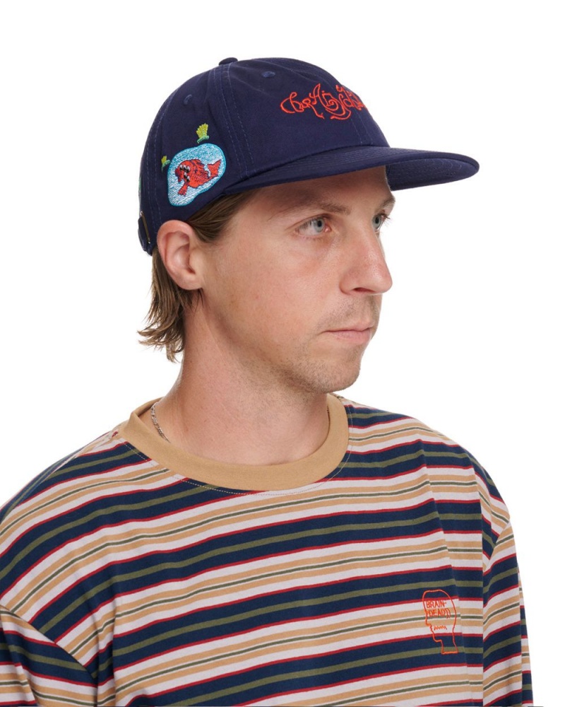 Navy Brain Dead River 6 Panel Cap | USA UGLY08743