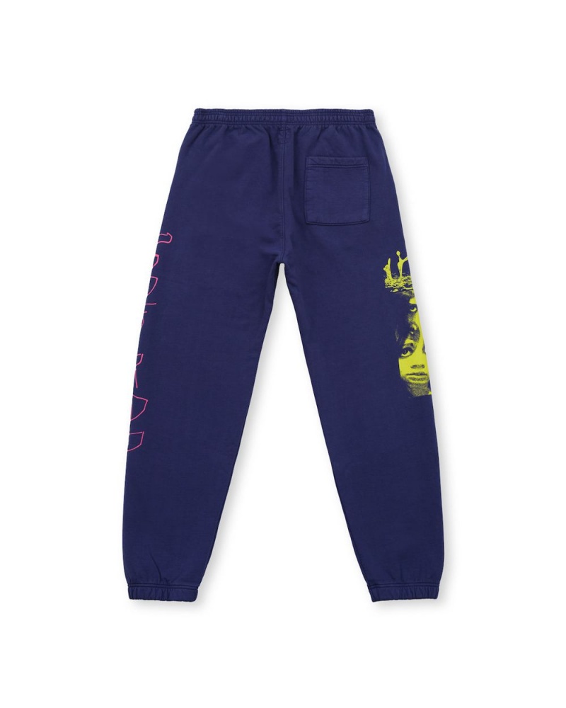 Navy Brain Dead Seeing Double Sweat Pant | USA XDGQ61490