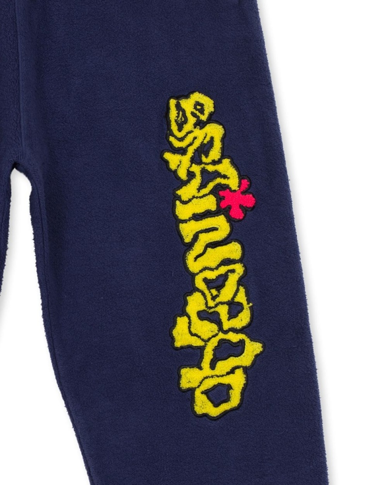 Navy Brain Dead Slime Reverse Fleece Sweat Pant | USA HAMJ91843