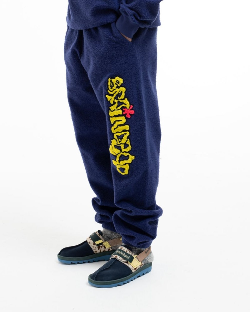 Navy Brain Dead Slime Reverse Fleece Sweat Pant | USA HAMJ91843