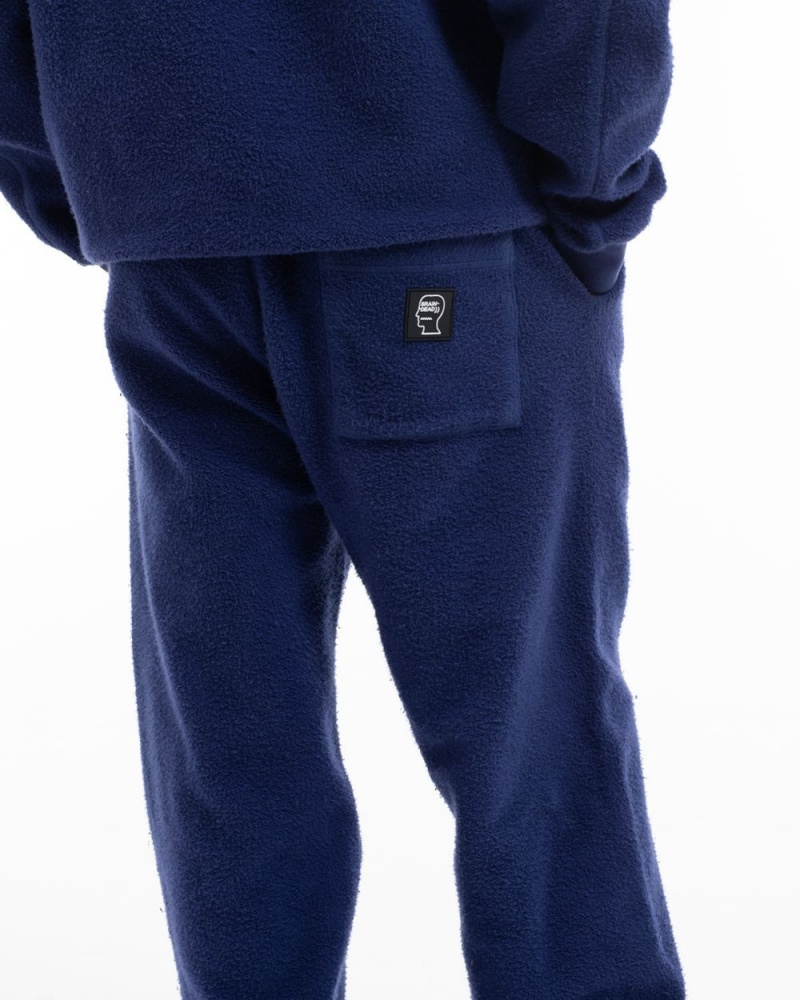 Navy Brain Dead Slime Reverse Fleece Sweat Pant | USA HAMJ91843