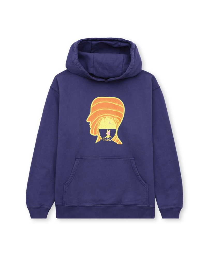 Navy Brain Dead Tongue Demon Hoodie | USA XULI73849