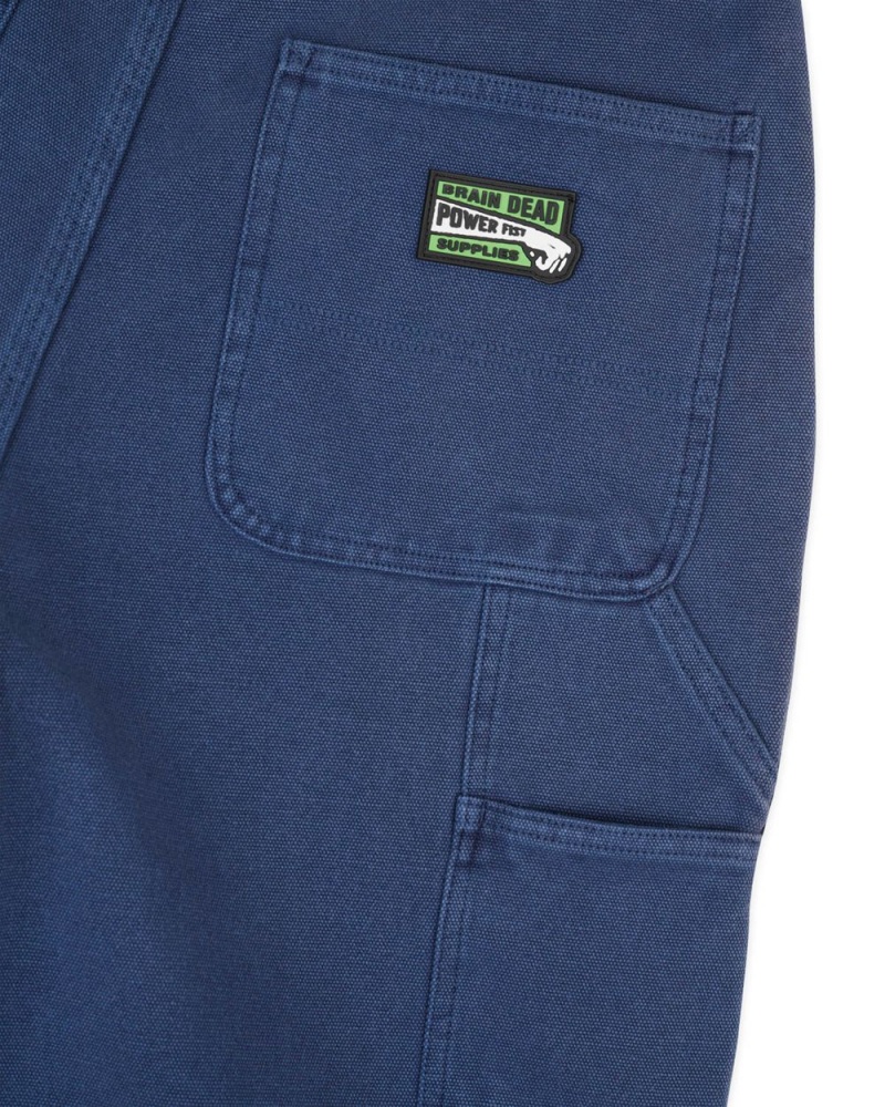 Navy Brain Dead Washed Hard Ware/Soft Wear Carpenter Shorts | USA TORY73086