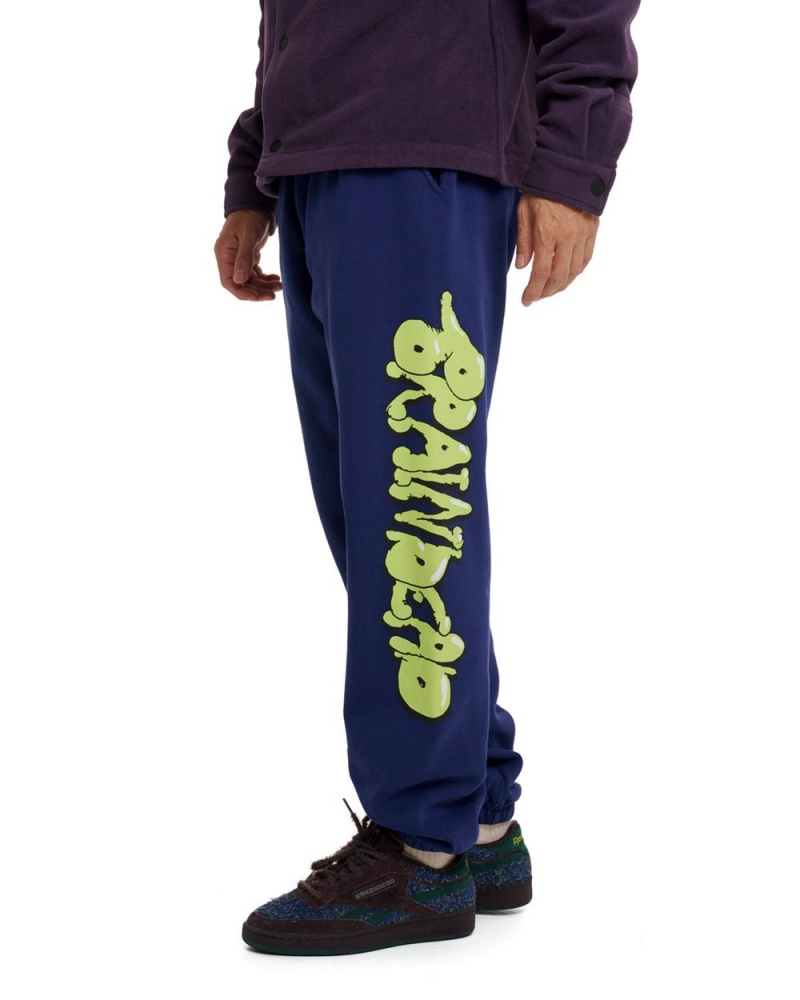 Navy Brain Dead Worm Hole Sweatpant | USA MBZI47390