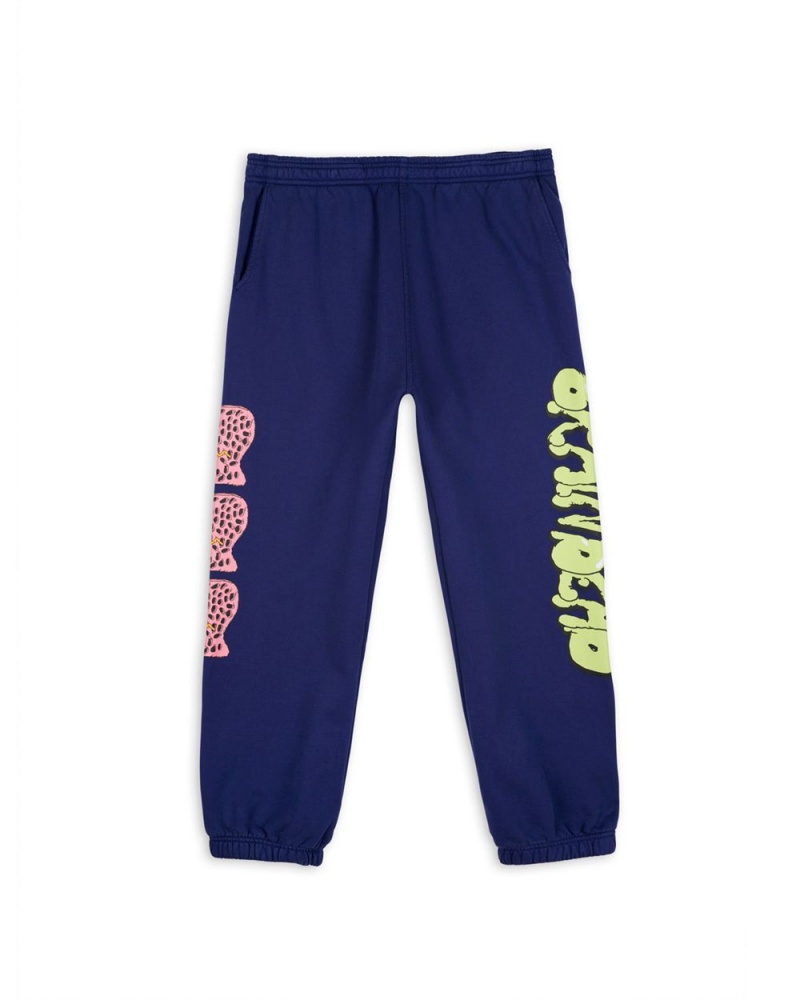 Navy Brain Dead Worm Hole Sweatpant | USA MBZI47390