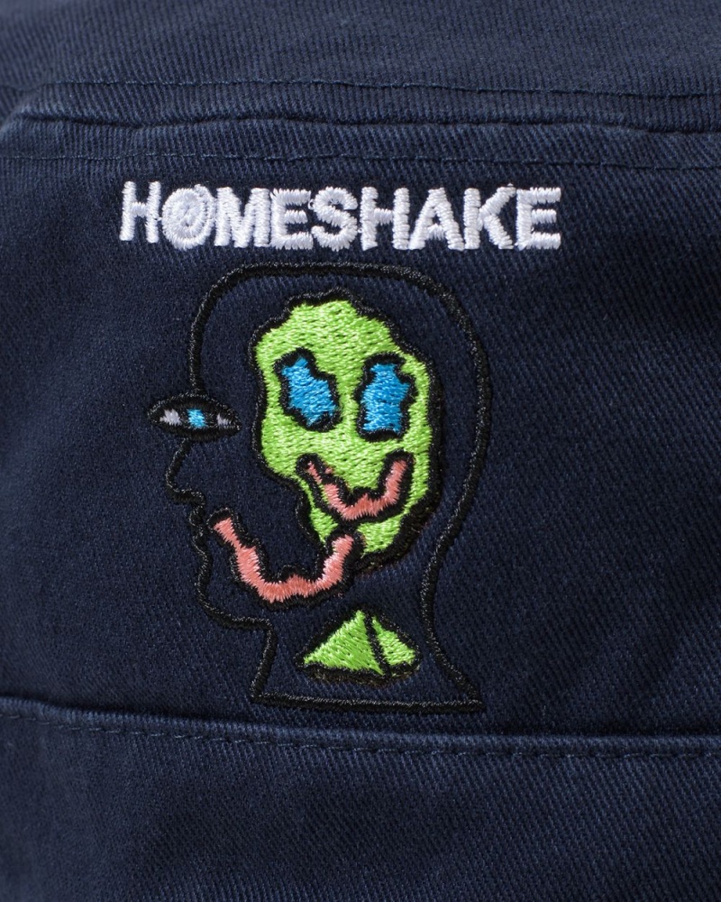 Navy Brain Dead X Homeshake Under The Weather Bucket Hat | USA HVRL39875