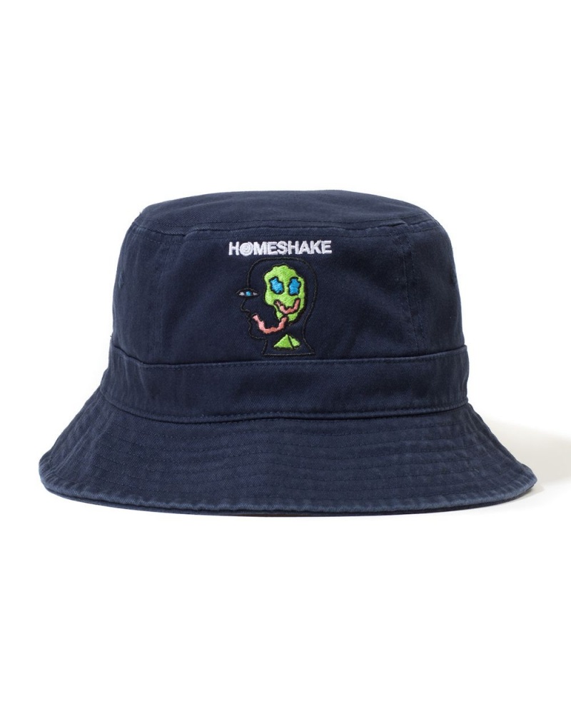 Navy Brain Dead X Homeshake Under The Weather Bucket Hat | USA HVRL39875