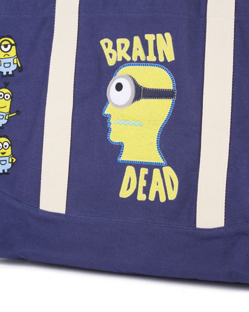 Navy Brain Dead X Minions Minion Brain Tote Bag | USA AIED34280