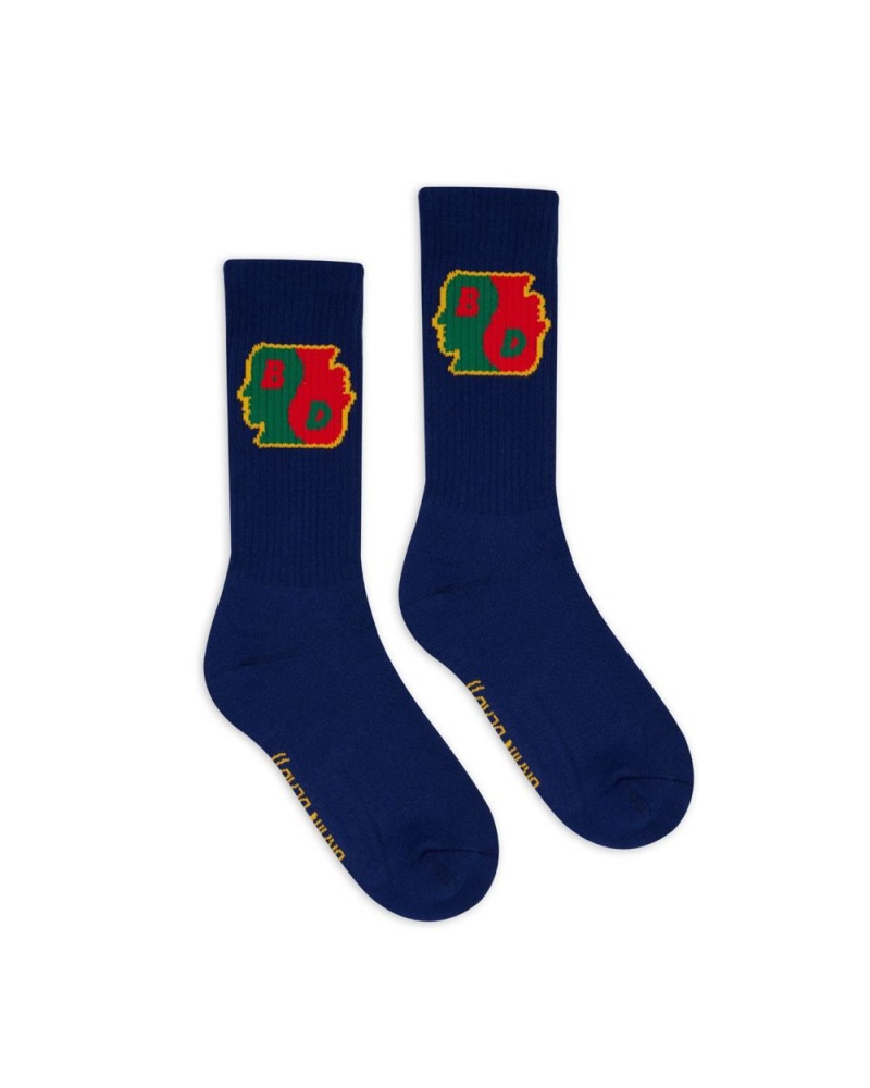 Navy Brain Dead Yin Yang Socks | USA PVHK32048