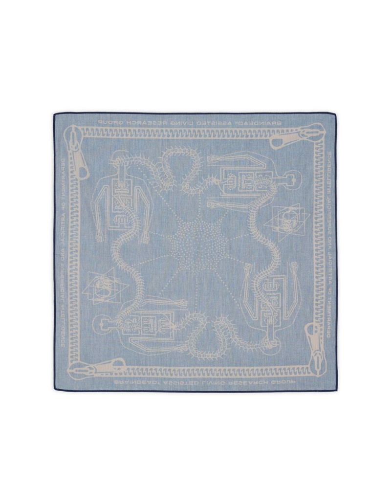 Navy Brain Dead Zipper Bandana Homeware | USA BAWO53682