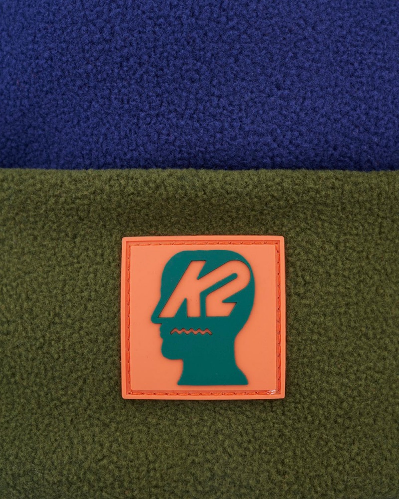 Navy Green Brain Dead X K2 Standard Polar Fleece Beanie | USA VKMS42905