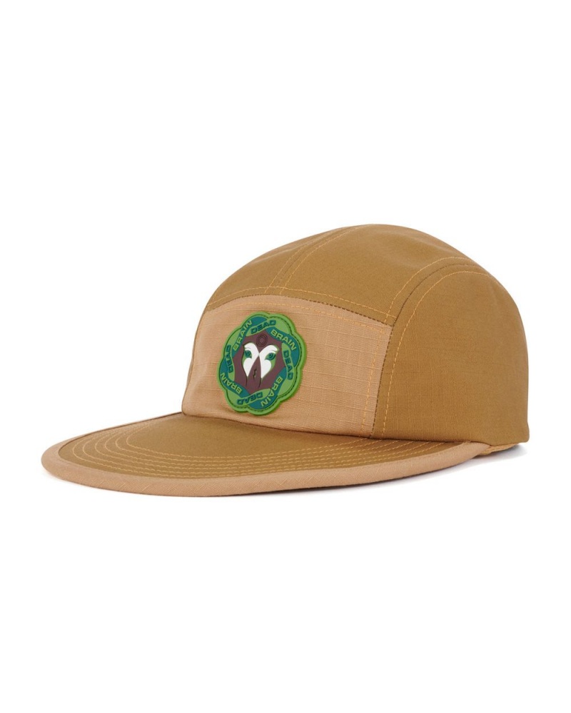 Olive Brain Dead Anglers 5 Panel Camp Hat | USA LVPI69580