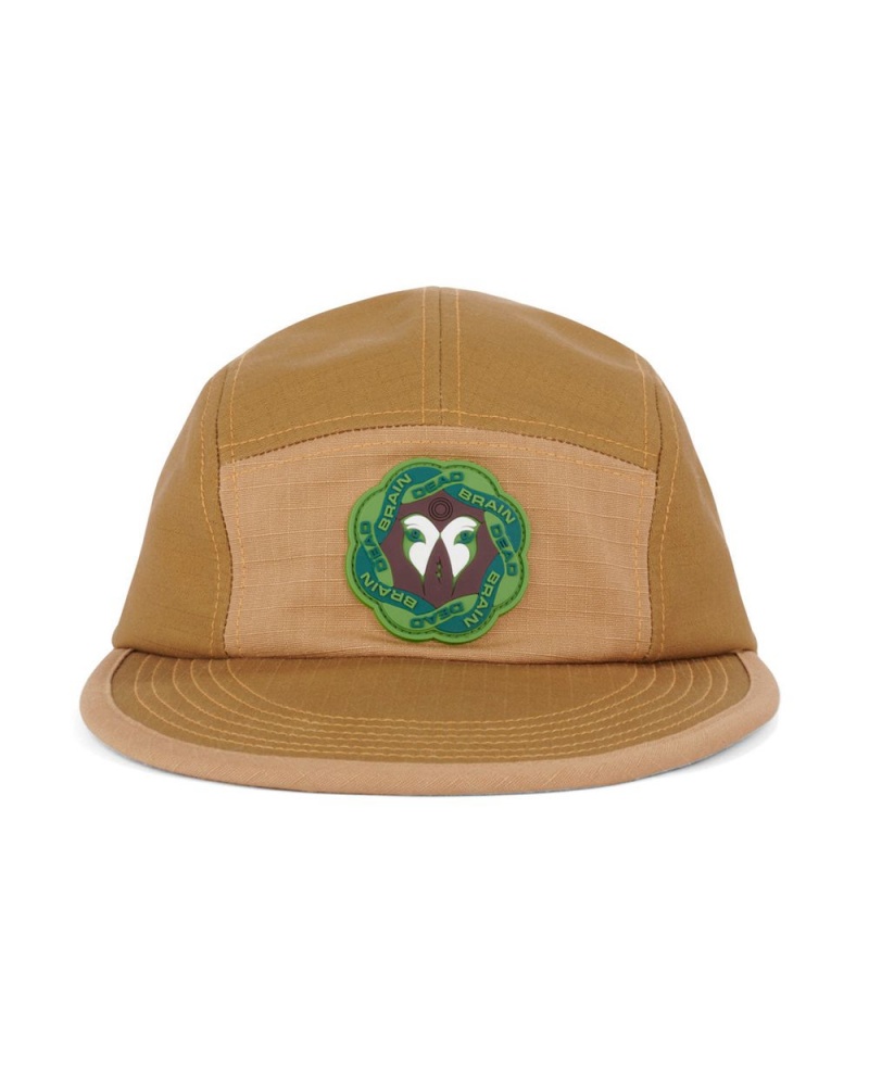 Olive Brain Dead Anglers 5 Panel Camp Hat | USA LVPI69580