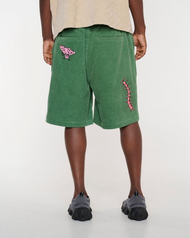 Olive Brain Dead Buggin' Out Baggy Climber Shorts | USA FNSB94237